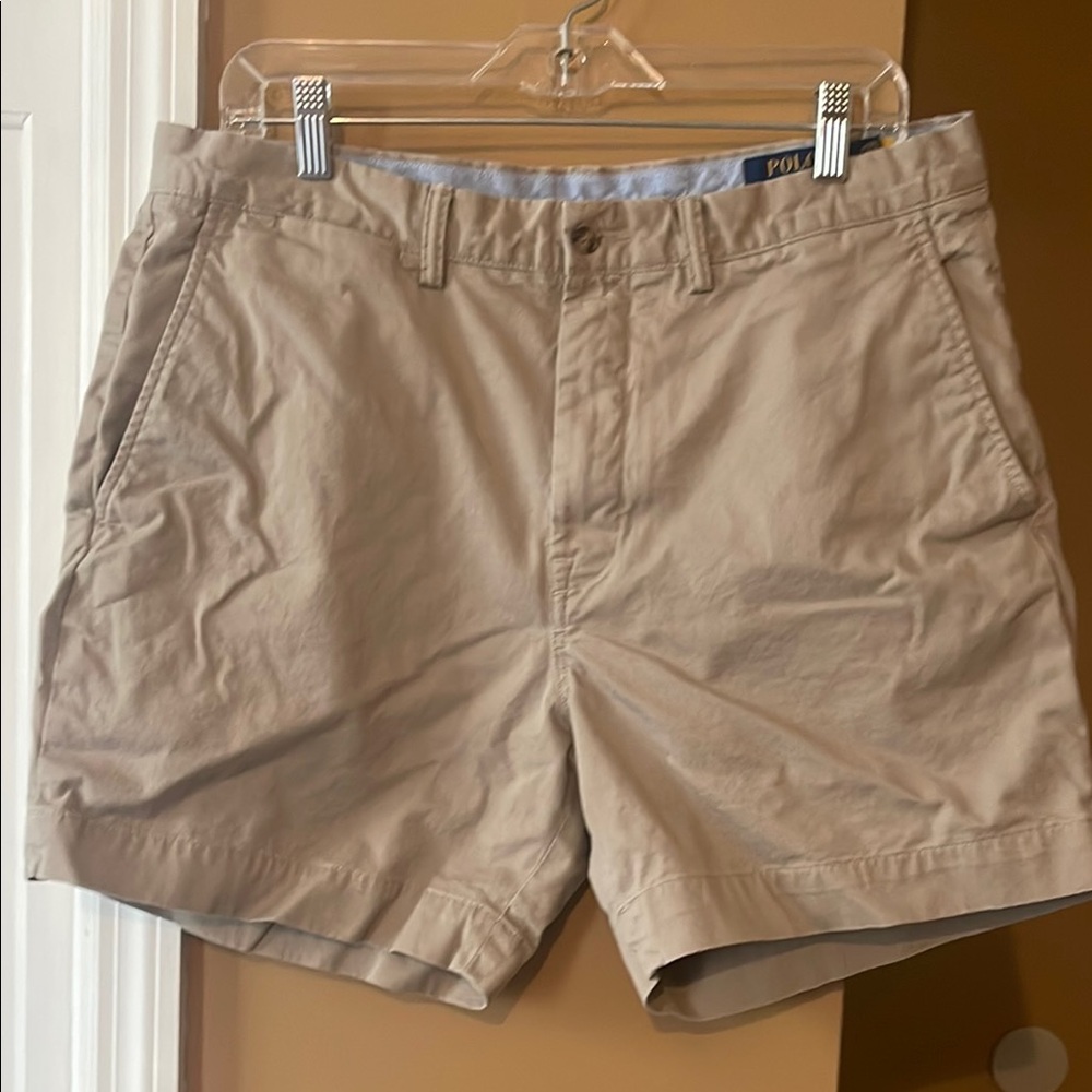 Polo by Ralph Lauren Tan Flat Front Shorts